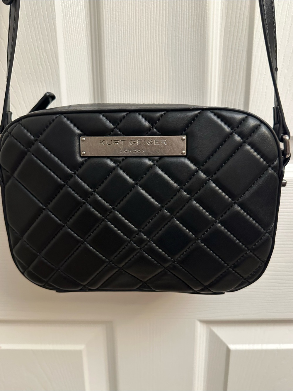 Kurt Geiger Black Quilted Crossbody Bag